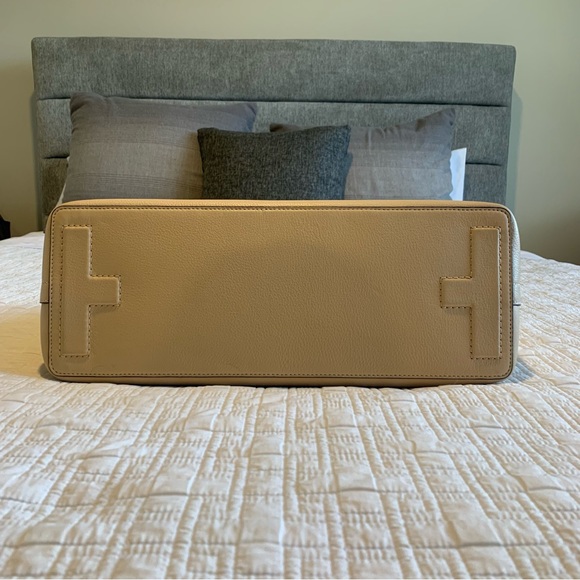 Tory Burch Perforated Leather Tote Sand Dune - Picture 6 of 11